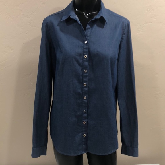 Tunique à Manches Longues 7th Ave New York & Co - Noir & Blanc Polyester - Taille M Femme